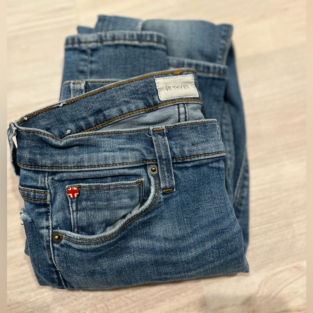 Hudson Krista Super Skinny Distressed Jeans Size 27